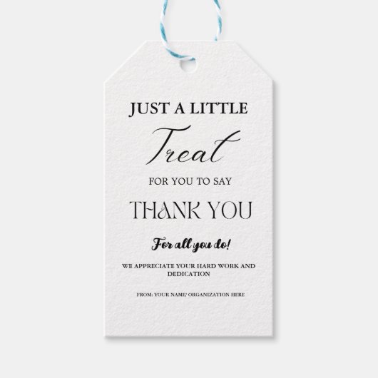 感謝の気持ちを伝えるミニマリスト ギフトタグ (正面)