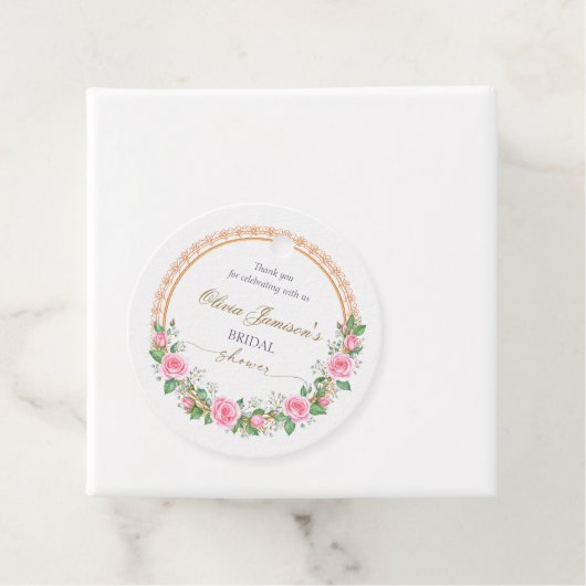 感謝の気持ちを伝えるローズ&ベイビーズブレス ブライズ wreath フェイバータグ (インサイチュ)