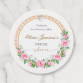 感謝の気持ちを伝えるローズ&ベイビーズブレス ブライズ wreath フェイバータグ (正面)