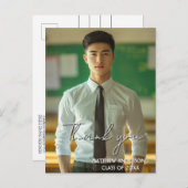 感謝の気持ちを伝える卒業カスタム写真4 ポストカード (正面/裏面)