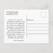 感謝の気持ちを伝える卒業カスタム写真4 ポストカード (裏面)