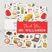 感謝の気持ちを伝える教師へのカード サンキューカード (正面/裏面)