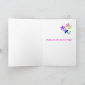 感謝の気持ちを伝える教師へのカード - フラワーパワー サンキューカード (内部)