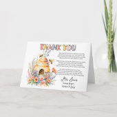 感謝の気持ちを伝える教師へのプレゼント ハニービーの詩 カード (正面)