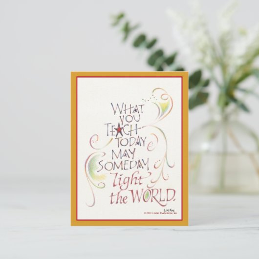 感謝の気持ちを伝える教師向けポストカード ポストカード (スタンド正面)