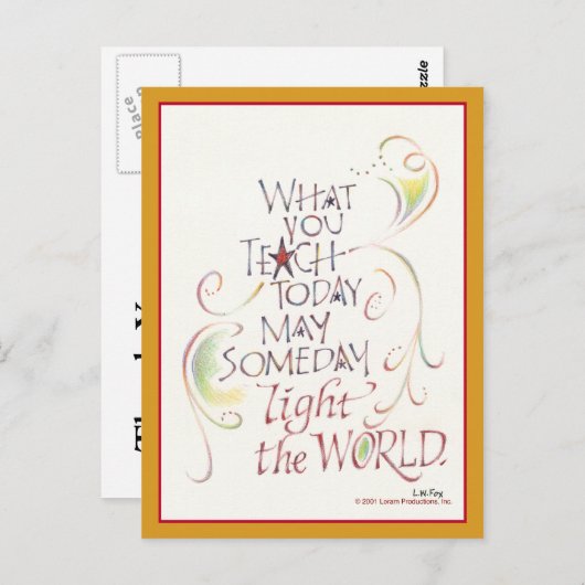 感謝の気持ちを伝える教師向けポストカード ポストカード (正面/裏面)