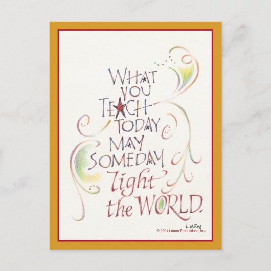 感謝の気持ちを伝える教師向けポストカード ポストカード (正面)