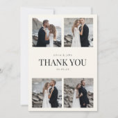 感謝の気持ちを伝える結婚式のお礼カード（写真付き） 招待状 (正面)