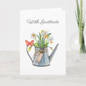 感謝の気持ちを伝える花と蝶のカード サンキューカード (正面)