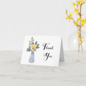感謝の気持ちを伝える親切なカード、ありがとう カード (黄色い花)