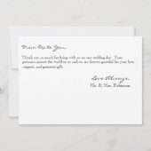 感謝の気持ちを伝える ウェディング オーダーメイド 5' x 7" ノートカード (裏面)