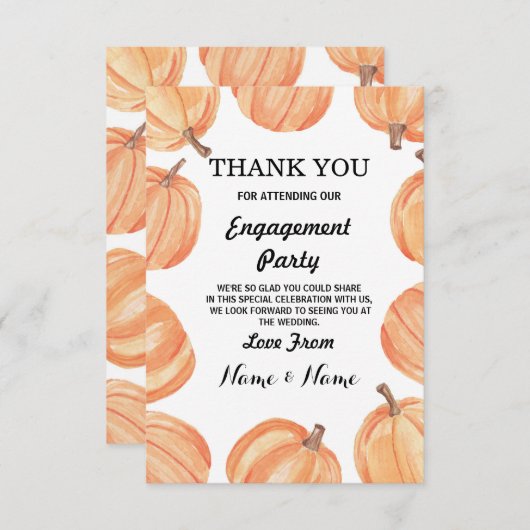 感謝の気持ちを伝える ウェディング カード ぽんきんなんて 秋 (正面/裏面)