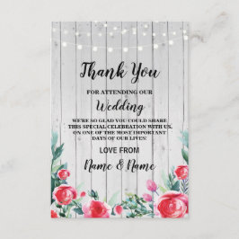 感謝の気持ちを伝える ウェディング レッドローズ カード