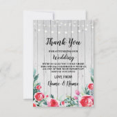 感謝の気持ちを伝える ウェディング レッドローズ カード (正面)