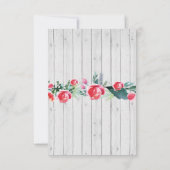 感謝の気持ちを伝える ウェディング レッドローズ カード (裏面)