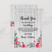 感謝の気持ちを伝える ウェディング レッドローズ カード (正面/裏面)