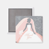 感謝の気持ちを伝える ブライダルシャワーのお礼マグネット マグネット (正面/裏面)