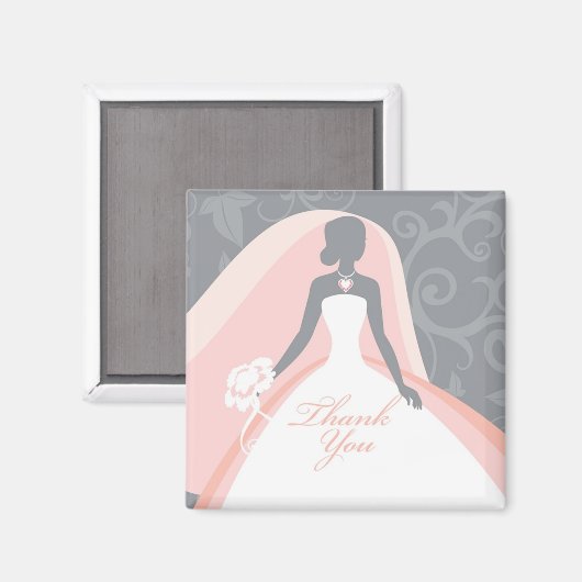 感謝の気持ちを伝える ブライダルシャワーのお礼マグネット マグネット (正面/裏面)