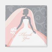 感謝の気持ちを伝える ブライダルシャワーのお礼マグネット マグネット (正面)