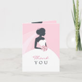 感謝の気持ちを伝える ブライダルシャワーの折りたとうしカード サンキューカード (正面)