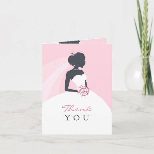 感謝の気持ちを伝える ブライダルシャワーの折りたとうしカード サンキューカード (正面)