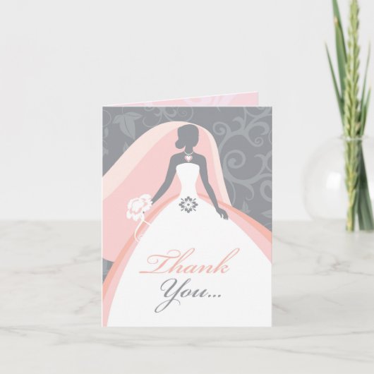 感謝の気持ちを伝える ブライダルシャワーの招待状 サンキューカード (正面)