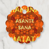 感謝の気持ちを伝える: マルチシェイプ Asante Sana シマウマ Ar フェイバータグ (裏面)
