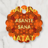 感謝の気持ちを伝える: マルチシェイプ Asante Sana シマウマ Ar フェイバータグ (正面)