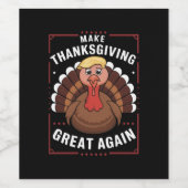 感謝の気持ちを再素晴らしびトランプ・トルコにする ワインラベル (シングルラベル)