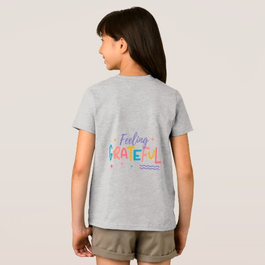 感謝の気持ちを大切にしよう - Tシャツ (裏面全面)