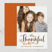 感謝の気持ちを大切に ワンダフル フォト ハッピー サンクスギビング II シーズンカード (正面/裏面)