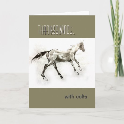 感謝の気持ちを子馬に書き直す シーズンカード (正面)