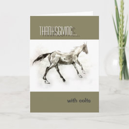 感謝の気持ちを子馬に書き直す シーズンカード