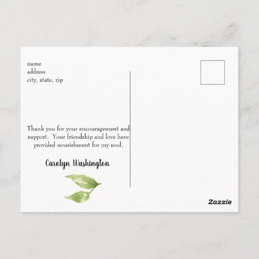 感謝の気持ちを届ける葉 ポストカード (裏面)