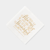 感謝の気持ちを常に持ち続ける 箔ナプキン (右)