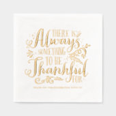 感謝の気持ちを常に持ち続ける 箔ナプキン (正面)