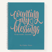 感謝の気持ちを恵みパーソナライズされたに ノートブック (正面)