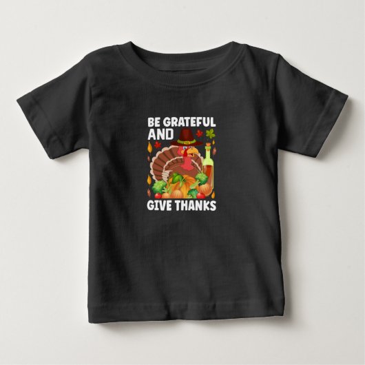 感謝の気持ちを持ち与えて感謝していいる ベビーTシャツ (正面)