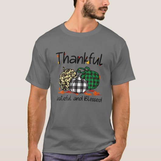 感謝の気持ちを持った賛美プライド・ヒョウ・カボチャ Tシャツ (正面)