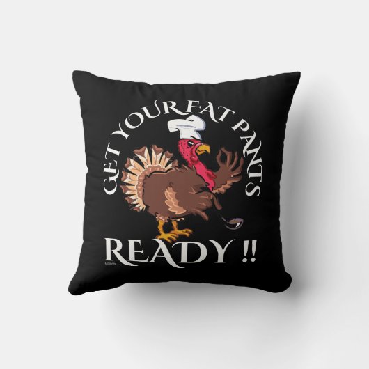 感謝の気持ちを持って太ったズボンを用意おもしろいする クッション (裏面)