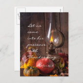 感謝の気持ちを持って彼の前に出よ、詩篇95 シーズンポストカード (正面/裏面)