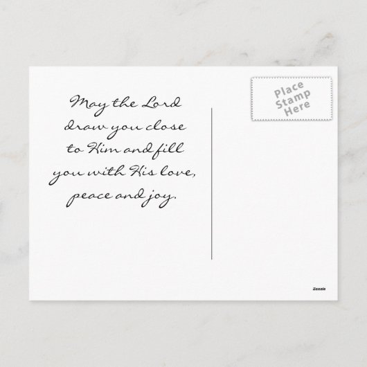 感謝の気持ちを持って彼の前に出よ、詩篇95 シーズンポストカード (裏面)