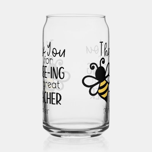 感謝の気持ちを持って素晴らし先生 ガラス缶 (左)