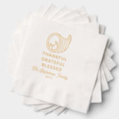 感謝の気持ちを持つコルヌコピア感謝の気持賛美ち 箔ナプキン (インサイチュ (積み重ね))