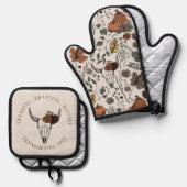 感謝の気持ちを持つ賛美西国の友情 鍋つかみ&鍋敷きセット (正面/裏面)