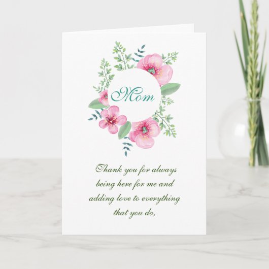 感謝の気持ちを母に伝えよう 母の日 シーズンカード (正面)