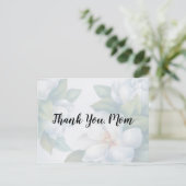 感謝の気持ちを母へ 退色した白いハナミズキの花 ポストカード (スタンド正面)