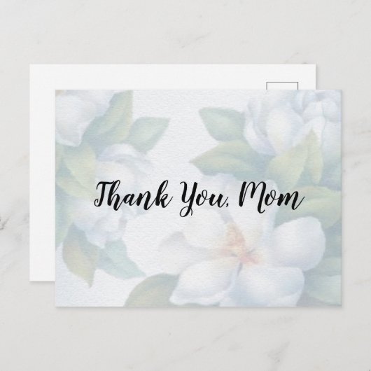 感謝の気持ちを母へ 退色した白いハナミズキの花 ポストカード (正面/裏面)