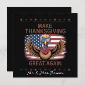 感謝の気持ちを素晴らし再びおもしろいトランプ 招待状 (正面/裏面)