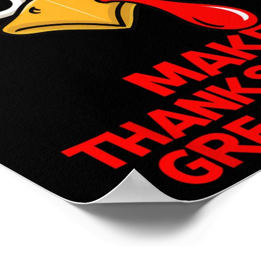 感謝の気持ちを素晴らし再びトランプおもしろい ポスター (角)